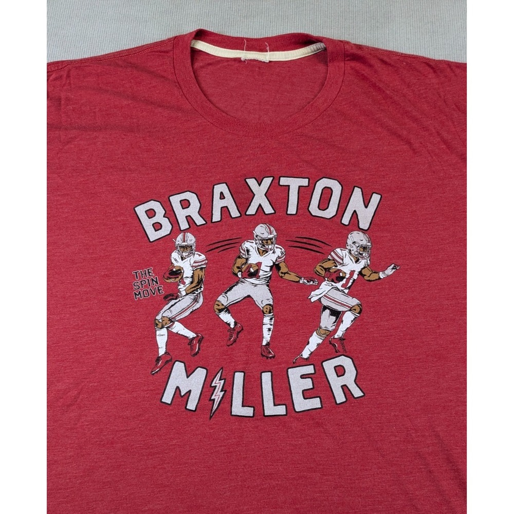 Ohio State Buckeyes Shirt Mens 3XL Red Homage Football Braxton Miller Retro